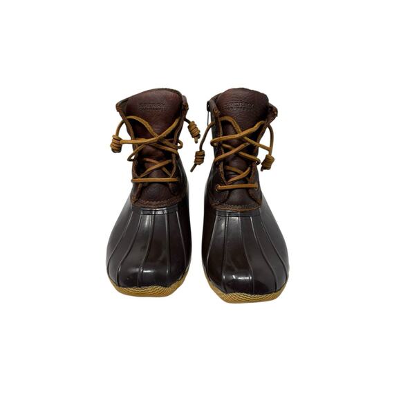 Sperry Top-Sider Brown Leather Rubber Salt Water Insulated Duck Boot Women's 7 - Picture 5 of 7